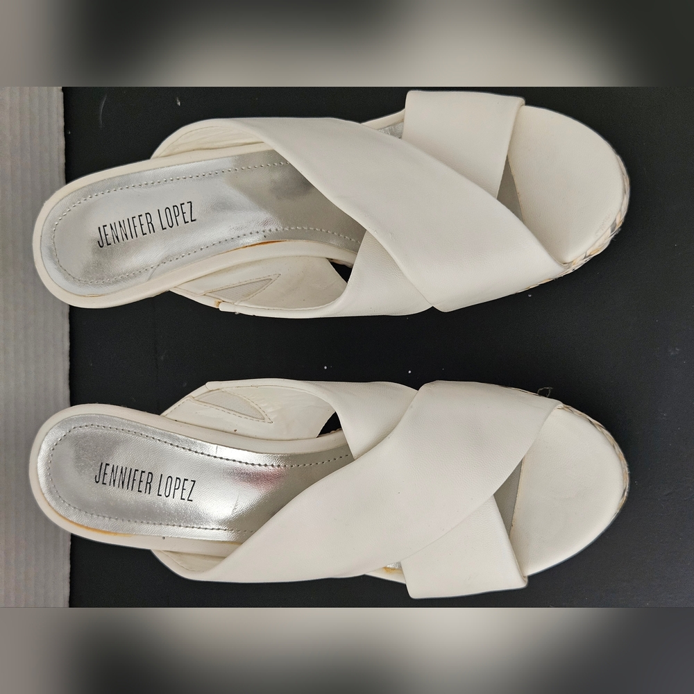 Jennifer Lopez Cream Sandals